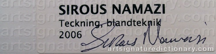 Signature by Sirous NAMAZI