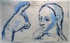 Close-up details showing Pablo PICASSO signature forgery characteristics