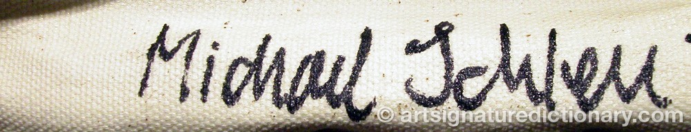Authentic signature by Michael SCHLEU on  artwork
