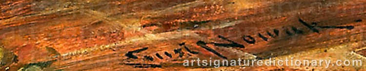 Authentic signature by Ernst NOWAK on  artwork