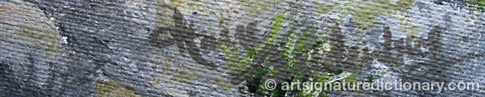 Authentic signature by Hans Erik ‘Hasse’ BREDENBERG on artwork