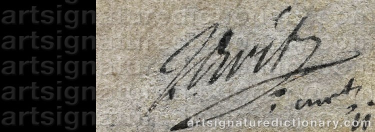 Authentic signature by Jacob De WIT on  artwork