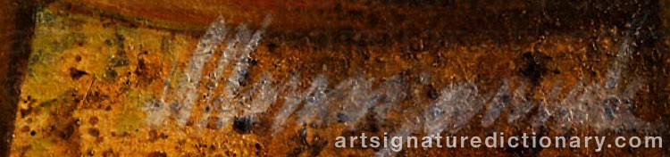 Authentic signature by Matteo MASSAGRANDE on  artwork