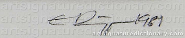 Authentic signature by Esa RIIPPA on  artwork