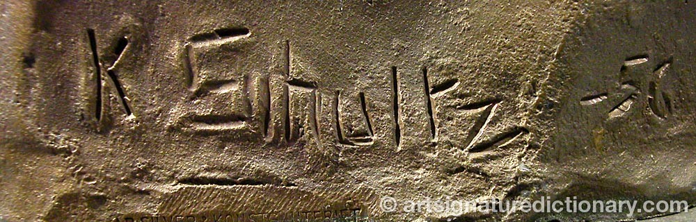 Authentic signature by Karin SCHULTZ on  artwork