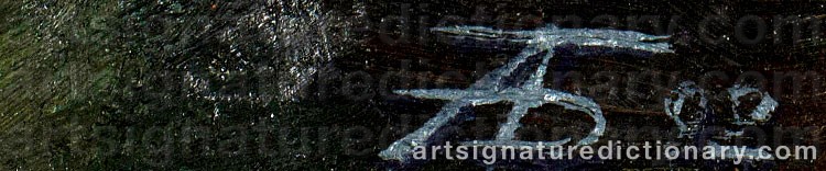 Authentic signature by Aleksandr Borisovic BATURIN on  artwork