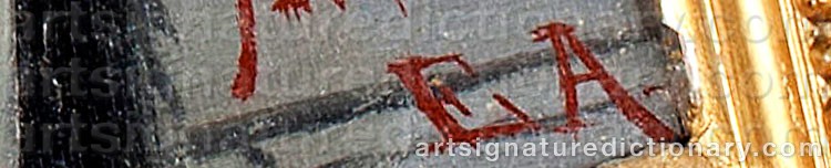 Authentic signature by Elin Alfhild NORDLUND on artwork