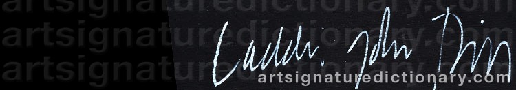 Authentic signature by Laddie John DILL on  artwork