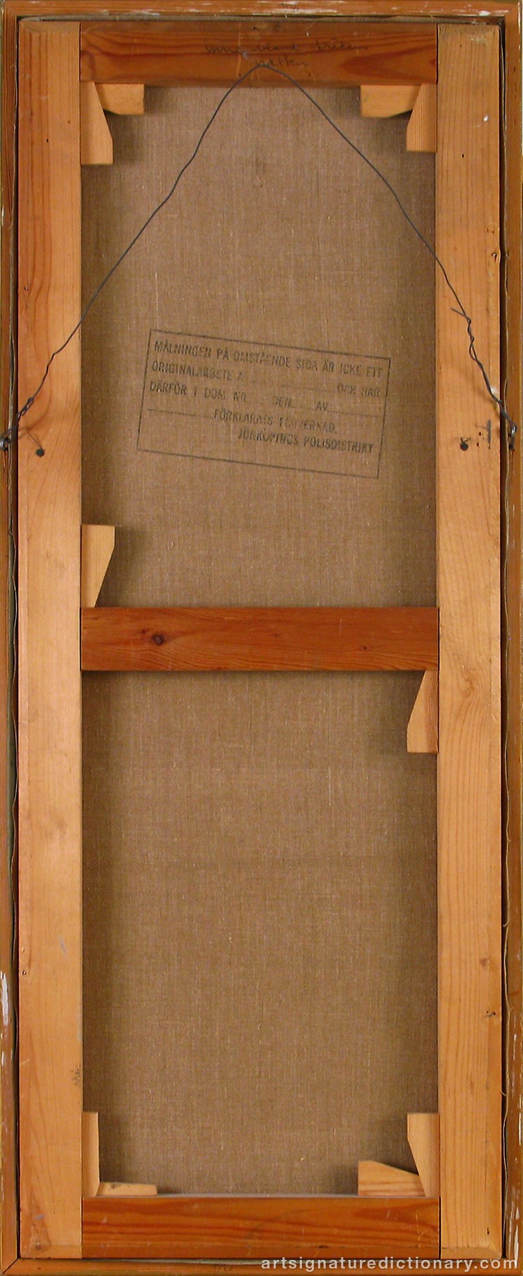 Close-up details showing Esaias THORÉN signature forgery characteristics