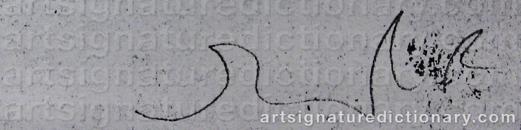 Authentic signature by Peter SCHUYFF on  artwork