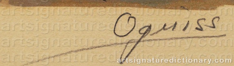 Authentic signature by Takanori OGUISS on  artwork