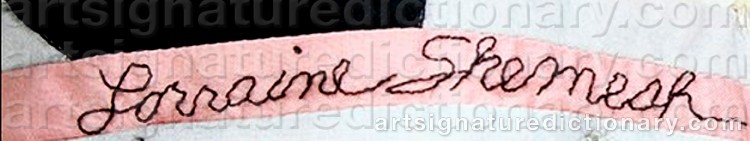 Authentic signature by Lorraine SHEMESH on Other artwork
