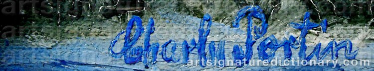 Authentic signature by Charles PORTIN on  artwork