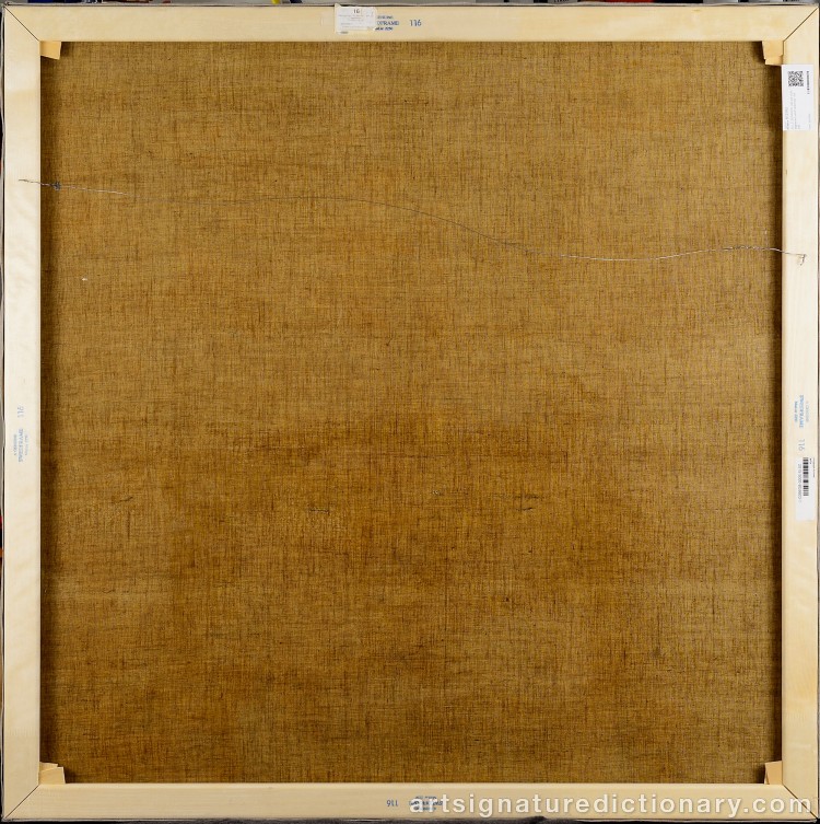 Close-up details showing Olle BONNIÉR signature forgery characteristics