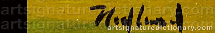 Authentic signature by Börje HEDLUND on artwork