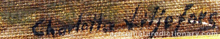 Authentic signature by Charlotta LILJEFORS on artwork
