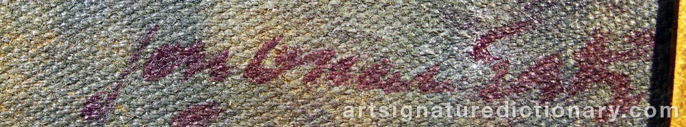 Authentic signature by Jon Oscar ESTI on  artwork