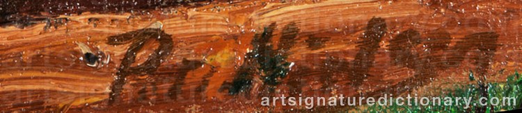 Authentic signature by Peter NIELSEN on  artwork