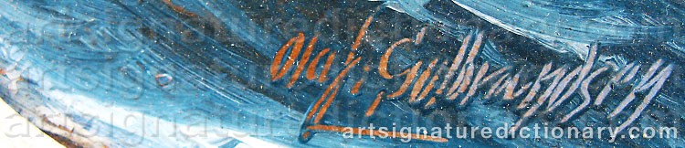 Signature by Olaf GULBRANDSEN