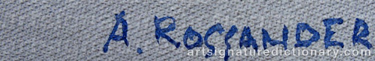 Signature by Armand ROSSANDER