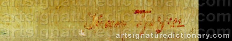 Authentic signature by Iwan TRUSZ on Painting/Watercolour artwork