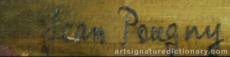Authentic signature by Jean POUGNY on artwork
