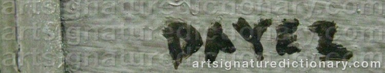 Authentic signature by Georges DAYEZ on  artwork