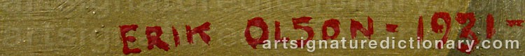 Signature by Erik OLSON