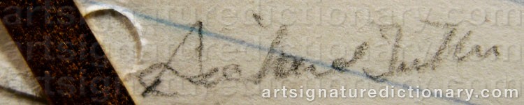 Authentic signature by Richard TUTTLE on artwork