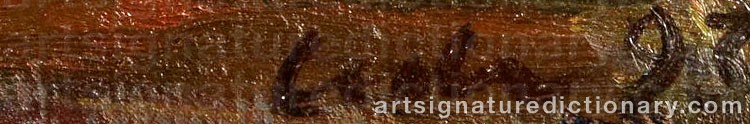 Authentic signature by Viktor LEDERER on artwork