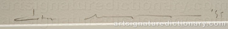 Authentic signature by Lita ALBUQUERQUE on  artwork