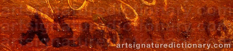 Authentic signature by Ascan LUTTEROTH on Painting/Watercolour artwork