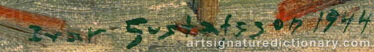 Authentic signature by Ivar GUSTAFSSON on  artwork