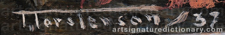 Authentic signature by Torsten TORSTENSON on artwork