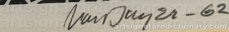Signature by Clarence E. Van DUZER