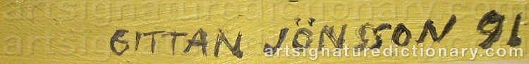 Signature by Gittan JÖNSSON