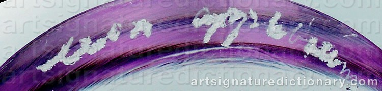 Authentic signature by Stuart ABELMAN on  artwork