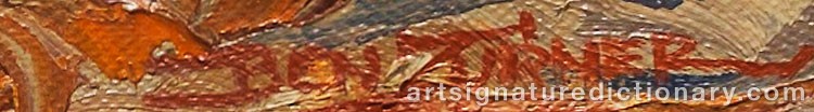 Authentic signature by Ben TURNER on artwork