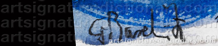 Authentic signature by Georg BASELITZ on artwork