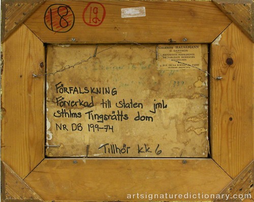 Close-up details showing Paul KLEE signature forgery characteristics