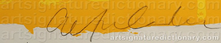 Authentic signature by Alfred LESLIE on  artwork