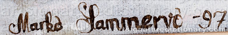 Authentic signature by Marko LAMMERVO on artwork