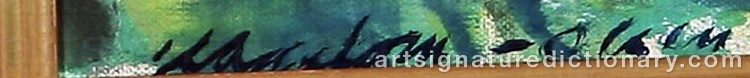 Authentic signature by Thorvald HAGEDORN-OLSEN on  artwork