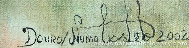 Authentic signature by Nuno CASTELO on artwork