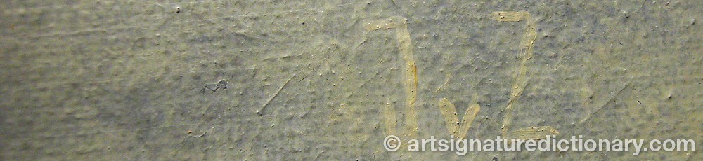 Authentic signature by Jan Von ZWEIGBERGK on  artwork