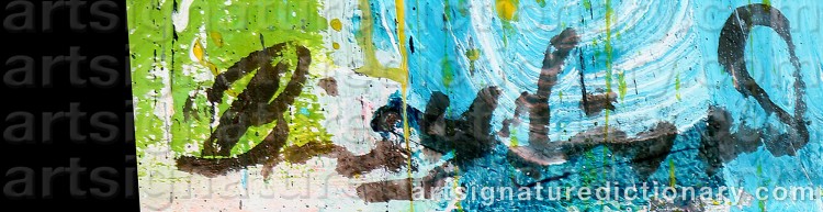 Authentic signature by Birgitte SÖNDERGAARD on Painting/Watercolour artwork