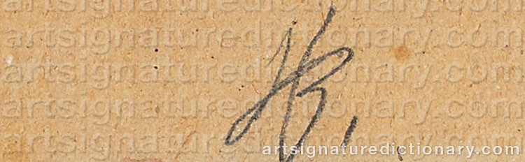 Authentic signature by Herbert BOECKL on artwork