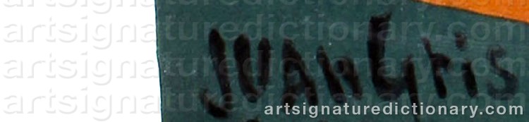 Authentic signature by Juan GRIS on Painting/Watercolour artwork