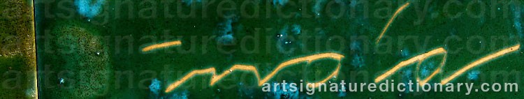 Authentic signature by Ingela ALSHAMMAR on  artwork