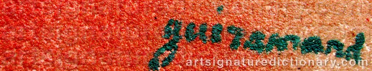 Authentic signature by Paul GUIRAMAND on Painting/Watercolour artwork